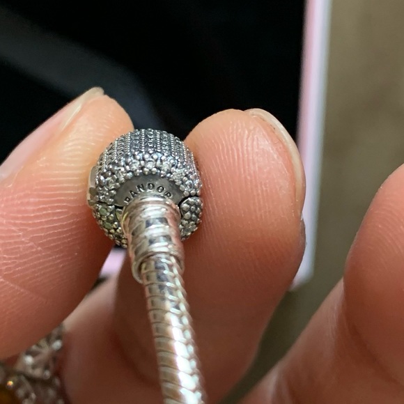 NIB NEW Pandora Pave Clasp Bracelet w/ Colorful Disney Theme Charms - Picture 7 of 13